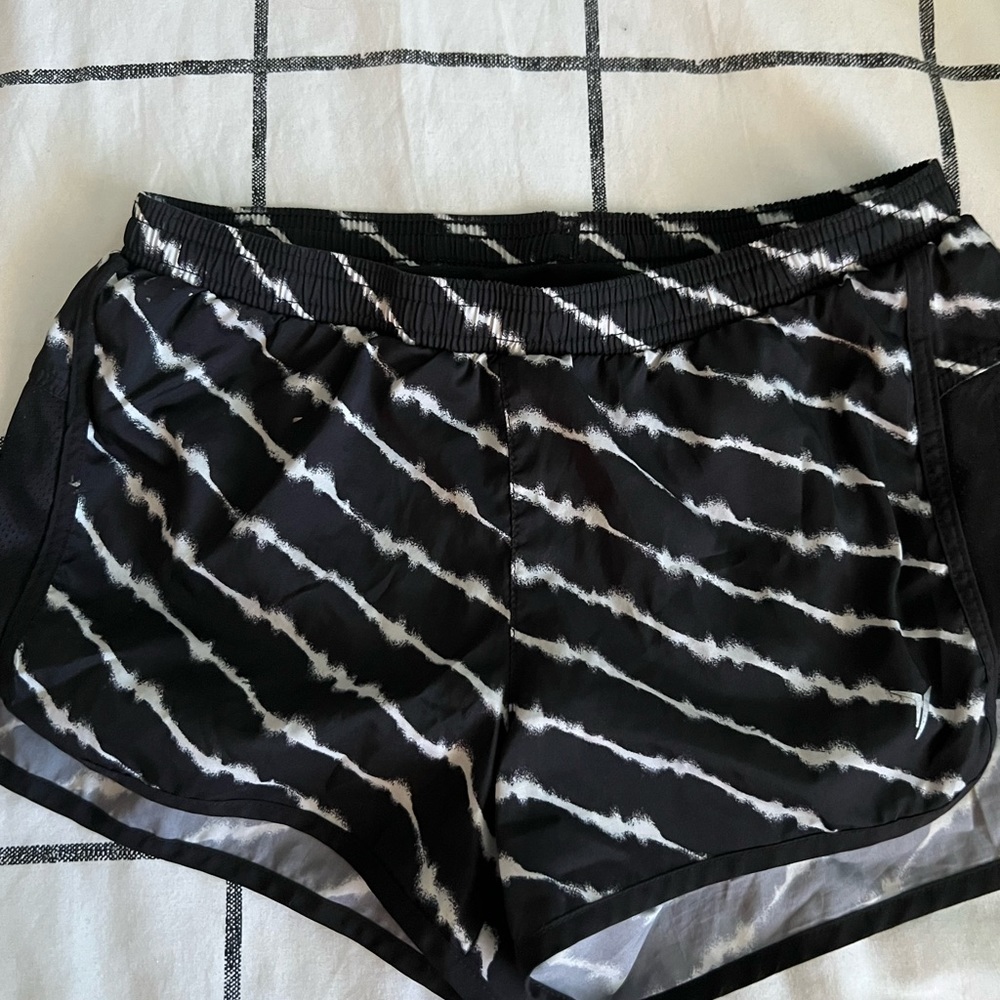 black exercise shorts